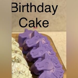 Birthday cake scented unicorn goat milk soap